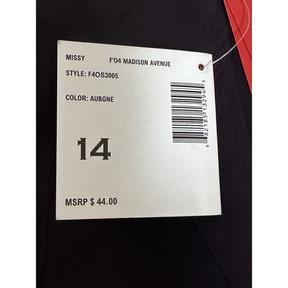 Oscar De La Renta Women’s Skirt Burgundy Maroon Size 14 NWT - Picture 3 of 16